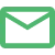 Green email envelope icon representing contact or message