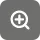 Magnifying glass with plus icon representing zoom in function